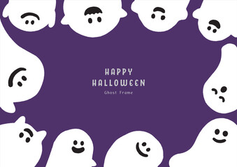ハロウィンのおばけのフレーム
