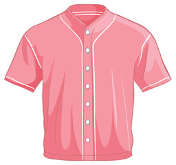 Pink Baseball Jersey Vector Illustration