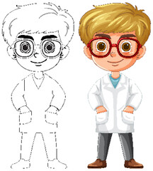 Young Scientist in Lab Coat
