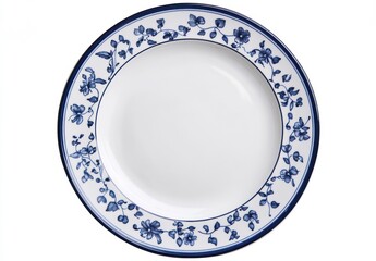 empty plate on white background