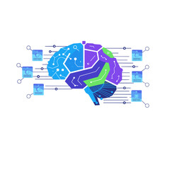 Conceptual vector illustrations of large-scale language models (LLM).
