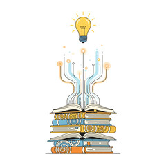Conceptual vector illustrations of large-scale language models (LLM).