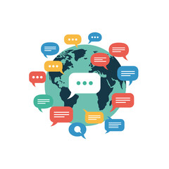 Conceptual vector illustrations of large-scale language models (LLM).