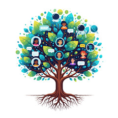 Conceptual vector illustrations of large-scale language models (LLM).