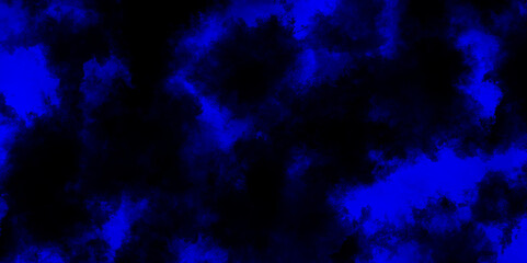 Blue misty dark background with smoke, Dark blue azure turquoise abstract grunge texture background, abstract blue smoke on black background, 