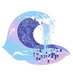 Conceptual vector illustrations of large-scale language models (LLM).
