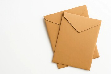 open envelope with blank paper. brown envelope with blank paper