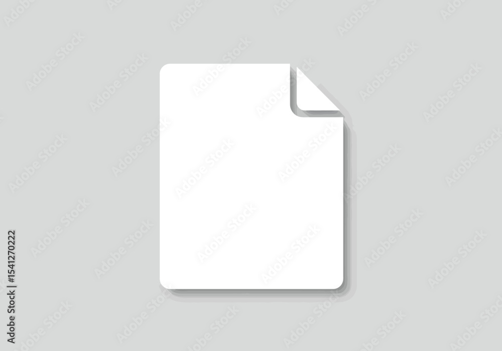 Poster a white curvededge document icon on a gray background with a slight drop shadow