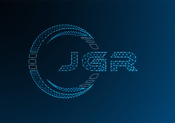 JGR low poly letter logo vector design. JGR lower poly logo design. Low poly logo.
