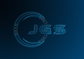 JGS low poly letter logo vector design. JGS lower poly logo design. Low poly logo.