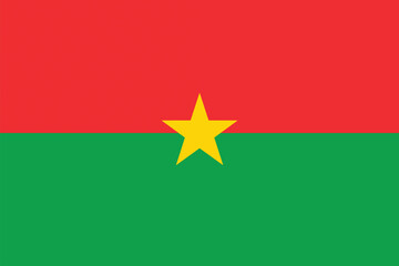 Nationall flag of Burkina Faso. Vector illustration
