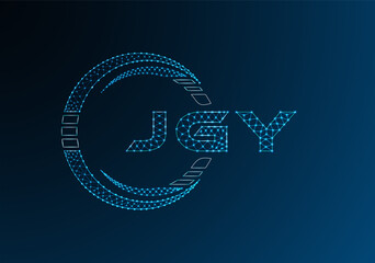 JGY low poly letter logo vector design. JGY lower poly logo design. Low poly logo.