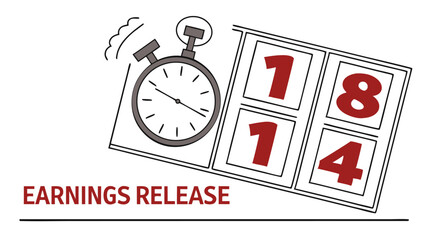Illustration of a stopwatch next to a calendar showing the date of the eighteenth of january fourteen