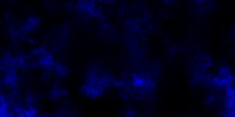 Blue misty dark background with smoke, Dark blue azure turquoise abstract grunge texture background, abstract blue smoke on black background, 