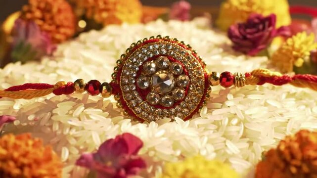 Raksha Bandhan, Indian festival with beautiful Rakhi, Rice Grains and flower. A traditional Indian wrist band which is a symbol of love between Sisters and Brothers See Less
By Siam