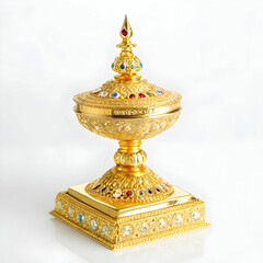 golden buddha isolated on white