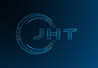 JHT low poly letter logo vector design. JHT lower poly logo design. Low poly logo.