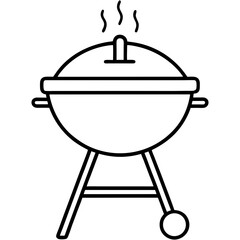 Bbq-grill  AI Vector Design with White Background