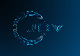 JHY low poly letter logo vector design. JHY lower poly logo design. Low poly logo.