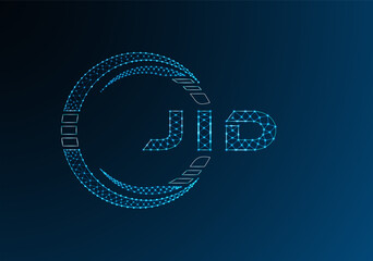 JID low poly letter logo vector design. JID lower poly logo design. Low poly logo.