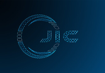 JIC low poly letter logo vector design. JIC lower poly logo design. Low poly logo.
