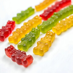 jelly beans on a black background