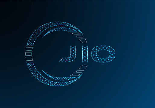 JIO low poly letter logo vector design. JIO lower poly logo design. Low poly logo.