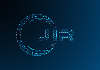 JIR low poly letter logo vector design. JIR lower poly logo design. Low poly logo.