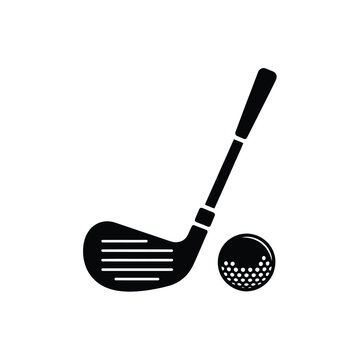 black golf club and ball clip art preview