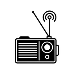 retro radio vector illustration