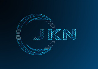 JKN low poly letter logo vector design. JKN lower poly logo design. Low poly logo.