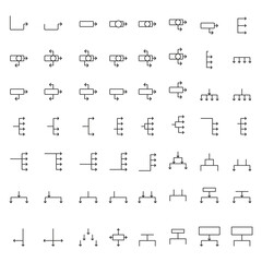 Elements Infographic Icon Vector illustration,arrow, square, diagram, line