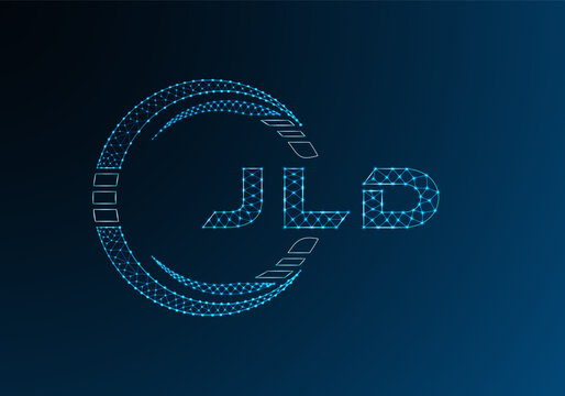 JLD low poly letter logo vector design. JLD lower poly logo design. Low poly logo.