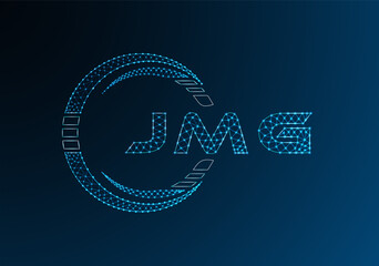 JMG low poly letter logo vector design. JMG lower poly logo design. Low poly logo.