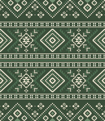 Obraz premium Southwest Native seamless pattern ethnic tribal Aztec geometric Navajo Native American fabric colorful design vector for textile print