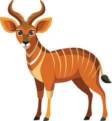 Modern and creative vector illustration of Bongo antelope, Cute graphics art of Bongo antelope, Bongo antelope vector art design