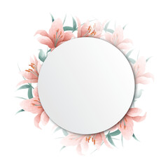 borders floral bouquet wedding invitation