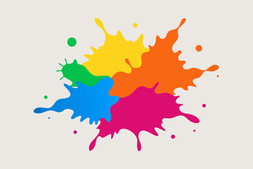 Vibrant Color Splash An Abstract Art Design of Exploding Paint