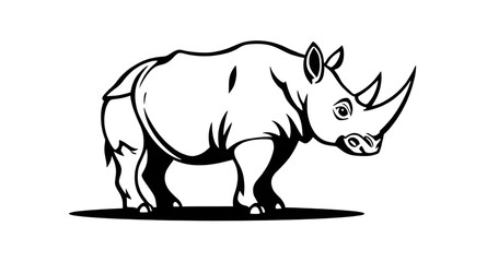 rhino cartoon coloring page