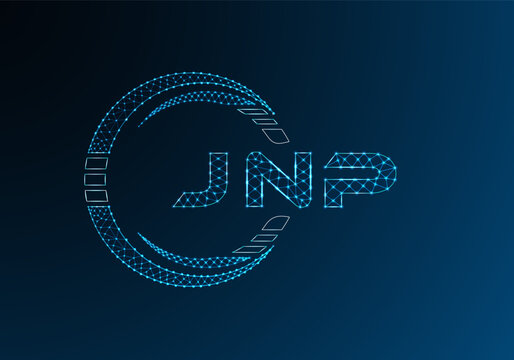 JNP low poly letter logo vector design. JNP lower poly logo design. Low poly logo.