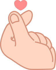 Fototapeta premium Finger heart gesture