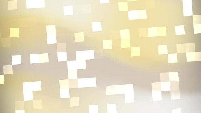 Astratto, sfumature di luce dorata e quadrati pixelati