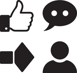 like and unlike icons