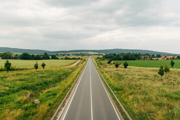 Main Road Viewed from a Bridge