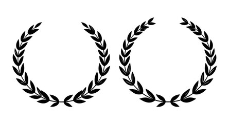 Laurel wreath icon, Laurel wreath vector, Laurel wreath illustration, Victory wreath, Wreath symbol, Classical wreath, Greek wreath, Roman wreath, Award wreath, Achievement icon, Wreath silhouette, Wr