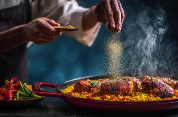 Chef Seasoning Aromatic Chicken and Rice Dish