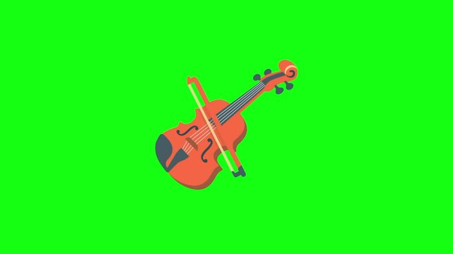 violin on greem screen