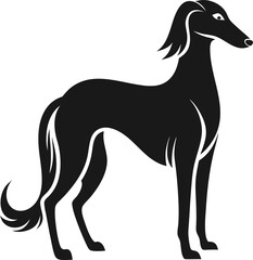 Saluki  silhouette vector icon