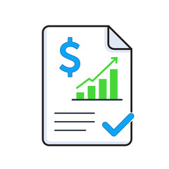 graph icon with dollar symbol