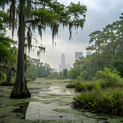 swamp near new orleans louisiana